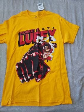 Ripple Junction Yellow "Monkey D. Luffy" Short Sleeve Graphic Tee